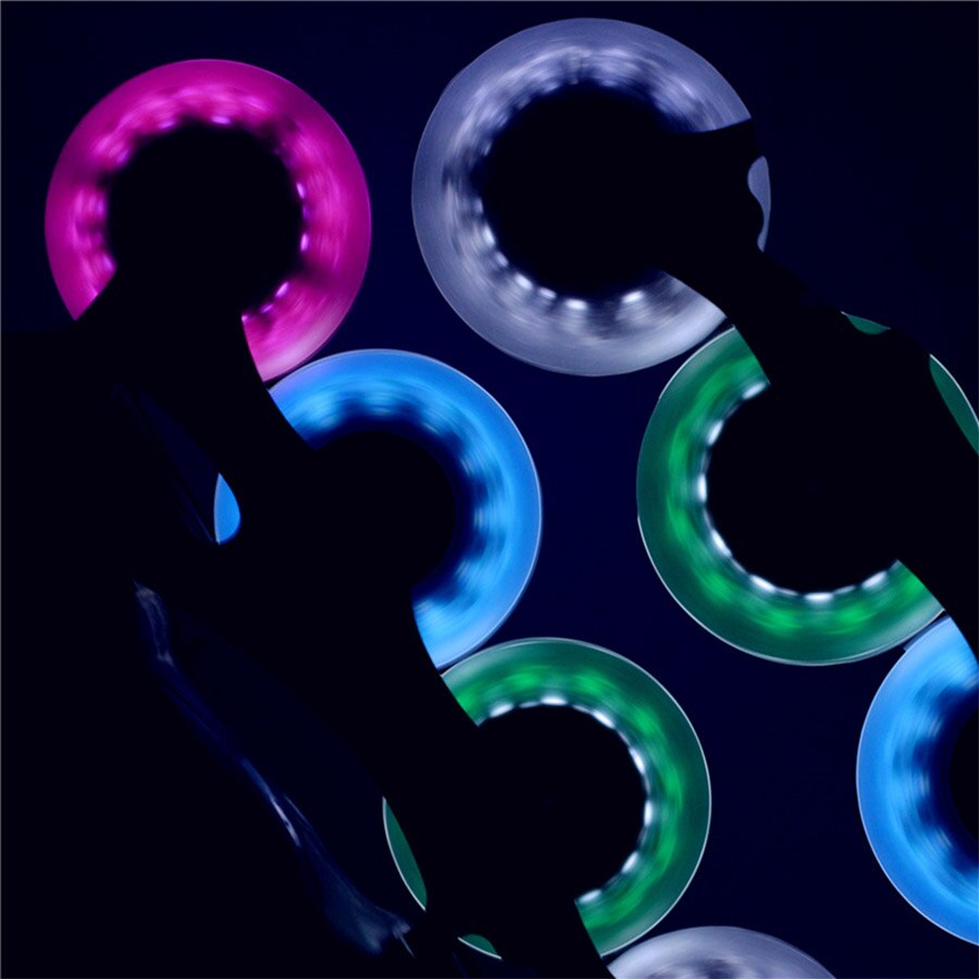 94A Panda LED Verlichting Inline Skates Wielen Knipperende Rolschaatsen Banden Slalom Sliding Wielen Voor SEBA Powerslide Patines 8pc