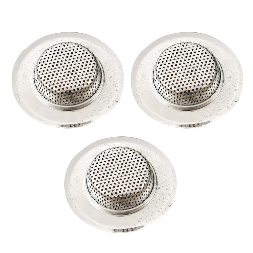 3-Pack Gootsteen Zeef Rvs Filter Zeef Home Badkamer Afvoer Haar Catcher Sink Zeef Tool #0623
