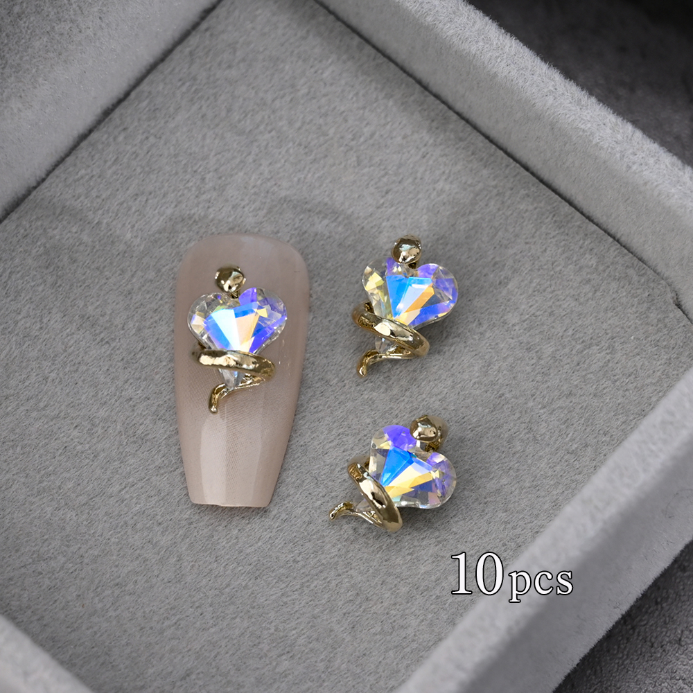 Ijs Transparant Roze Blauwe Nagel Steentjes Stapel Edelstenen 10 Stuks Sprankelende Diamant Kristal Nagel Bedels Ovale Rechthoekige Steentjes: Roze