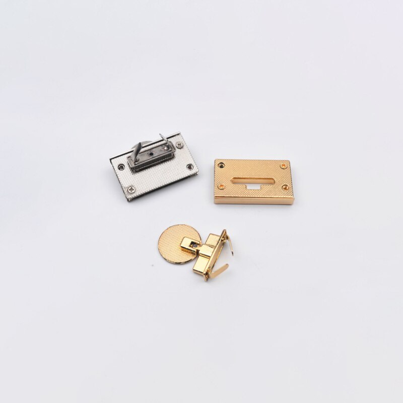 Magnetisk lås drejelås drejelåse metal hardware til diy håndværk udskiftning håndtaske taske tilbehør