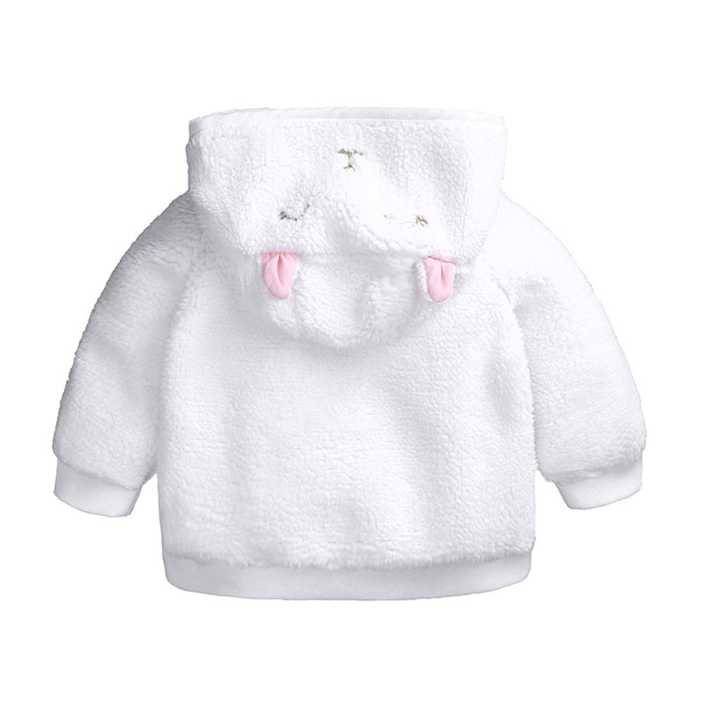 Kids Effen Kleur Baby Diseño De Moda Con Capucha De Piel Gruesa Bebé Hooded Lange Mouwen Jas Winter Warm trui Jas