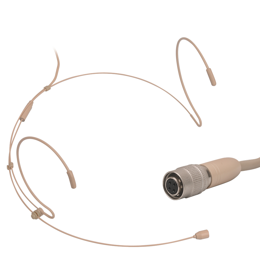 Profesjonalny mikrofon zestawu słuchawkowego do Sennheiser Shure AKG bezprzewodowy Bodypack 3.5mm zamykany 4pin 3 pin Mini XLR mikrofon na głowę: Srebrny