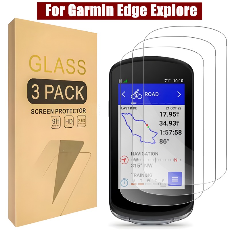 3-1 Uds vidrio templado para Garmin Edge 1040 1030 830 840 520 530 540 Protector de pantalla para cronómetro GPS de bicicleta para Edge Explore 2