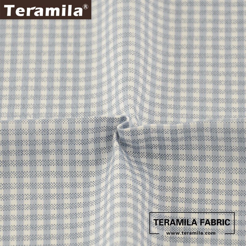 Teramila-Telas de algodón blancas y grises claras, diseños de tela de sarga de retazos, Material de costura de cuartos anchos, textil