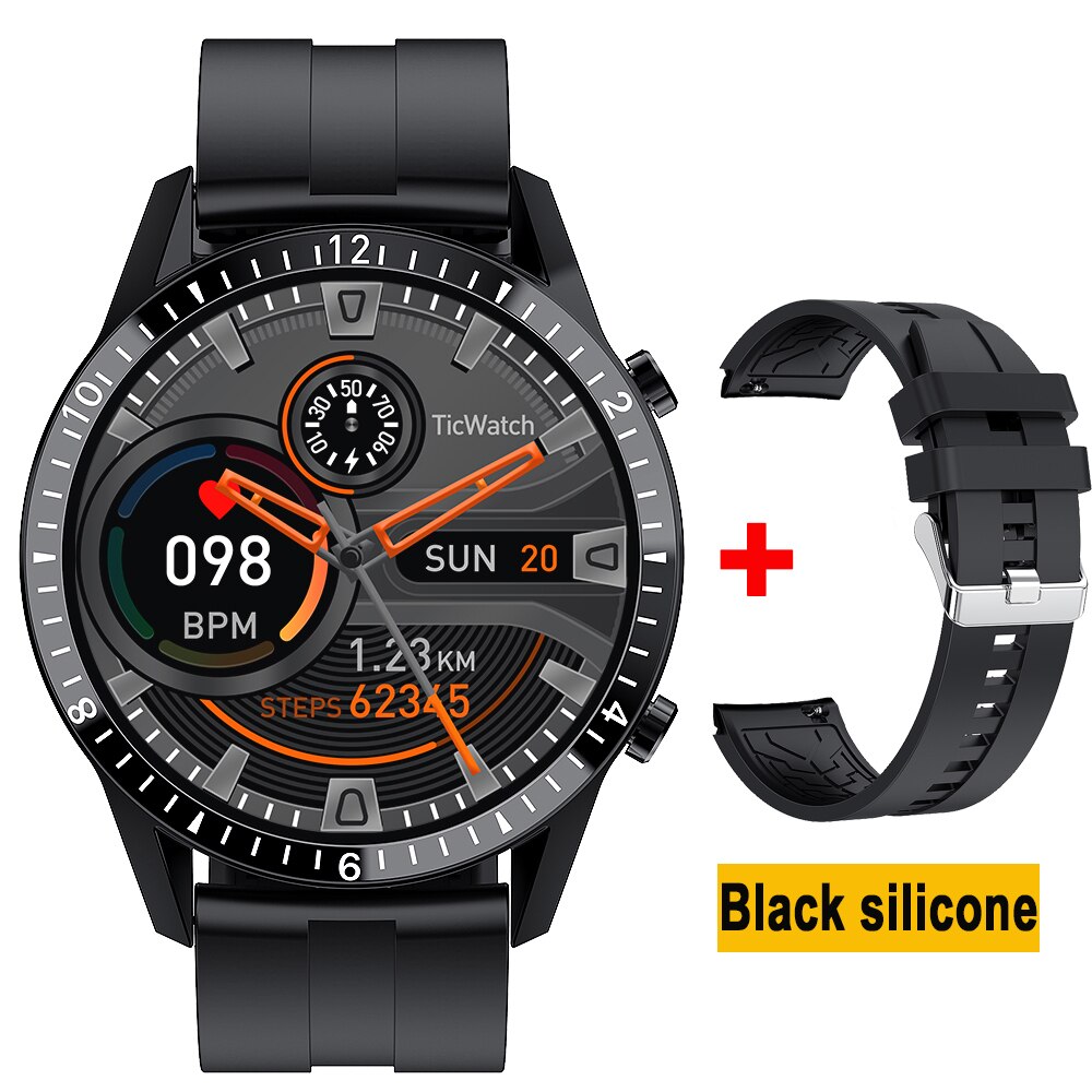 Laufen Geschwindigkeit Bluetooth Anruf Smart Uhr Männer Fitness Tracker Heart Rate Monitor Neue smartwatch herren uhren Luxus Stahl band: Black with a strap