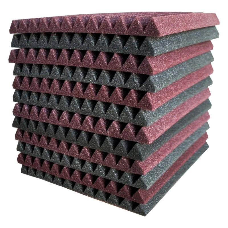 Ayhf -24 stk lydisolasjonsplate studio lydisolering skum akustisk støyreduksjon kile lydabsorpsjon skum