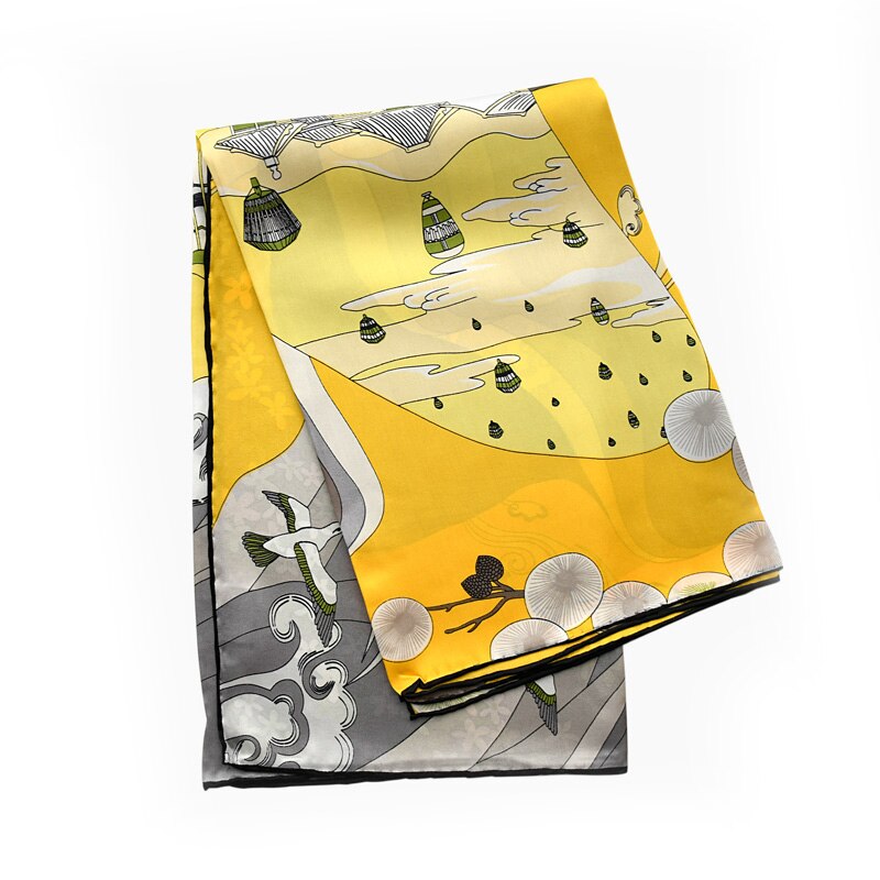 Bandana Print Silk Scarf Light Blue Bandana main image 0