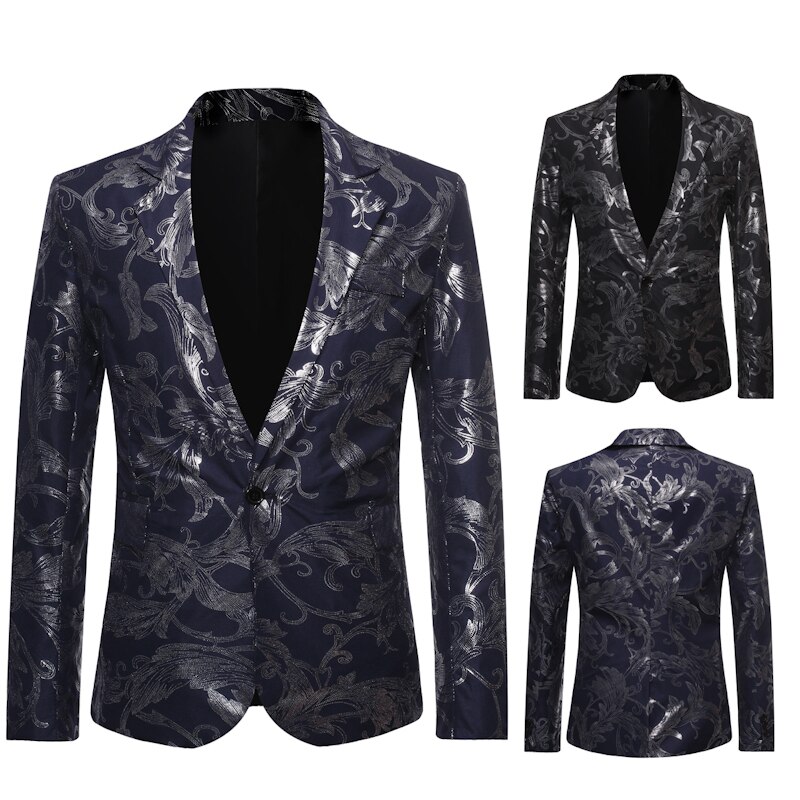 Veste élégante pour homme, Blazer de mariage doré, robe de costume, printemps-automne,