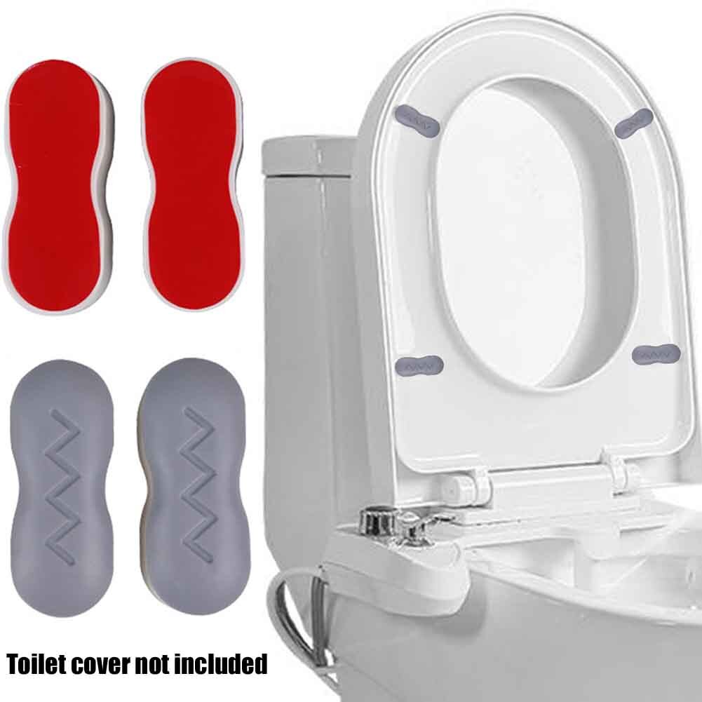4 par/sæt stærke badeværelsesstabile toiletsædebuffere let installer holdbare husholdningsreparationer universelle reservedele