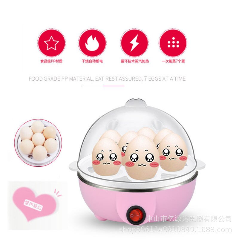 Electric Egg Cooker, Omelet, Scrambled, Soft, Medium, Hard-Boiled Boiler Cooker with Auto Shut-Off and Buzzer, Measuring Cup In