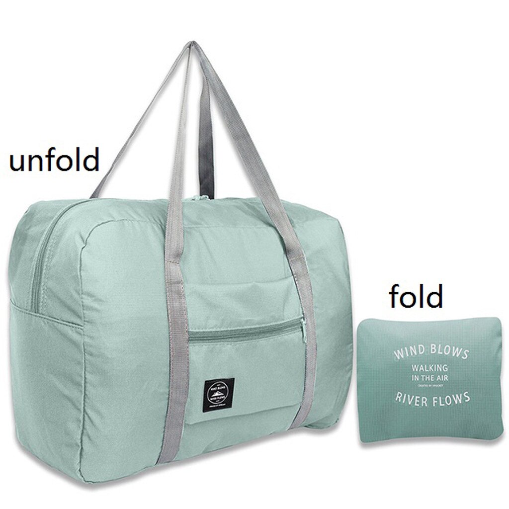 Waterdichte Reistassen Vrouwen Mannen Grote Plunjezak Reizen Organizer Bagage tassen Verpakking Cubes Weekend Bag # H15: Light blue