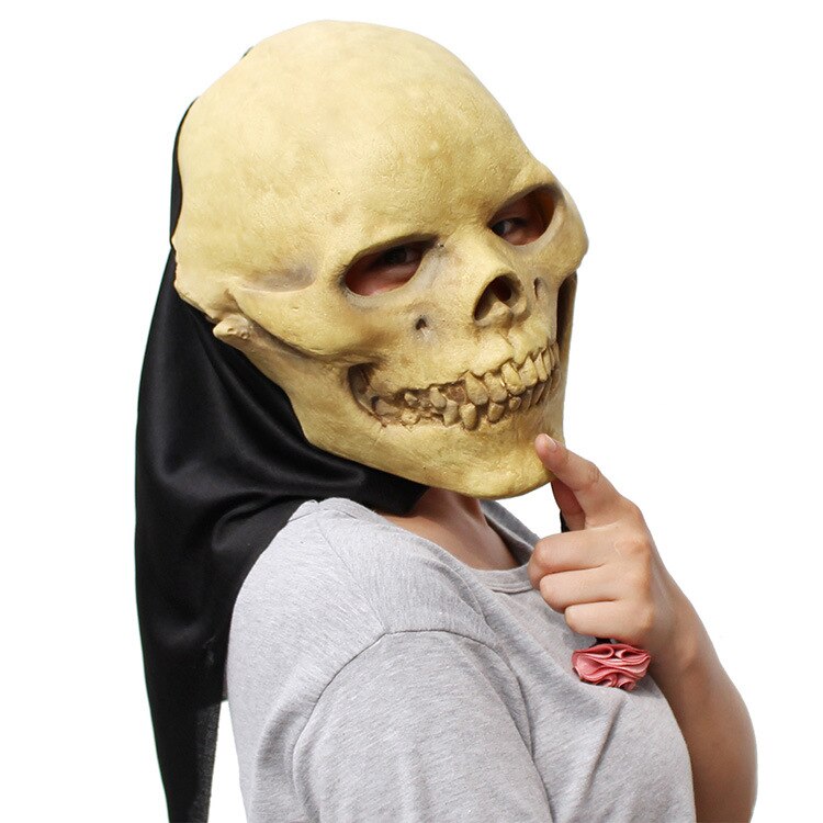 Halloween Spirit Festival Skull Mask Terror Latex Grimace: C