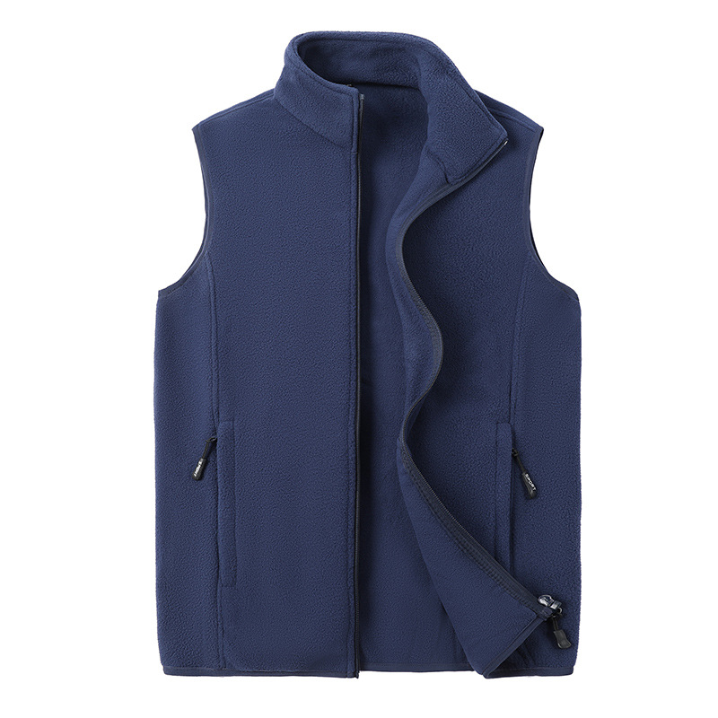 Gilet in mucchio da Uomo - Cappotto Caldo Senza Maniche con Fodera in cachemire d'Agnello - Abbigliamento casuale Autunno/Inverno