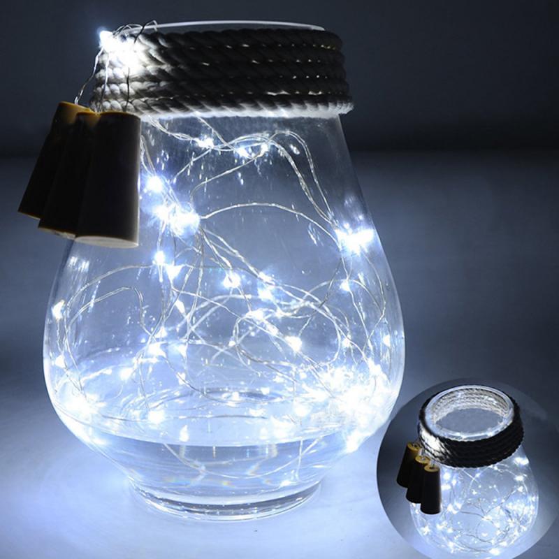 Laterne Lagerung Kerze Kork Schnur Licht LED Kupfer Draht Licht verrotten Wein Kork Dekoration Schnur Licht Party Dekorationen