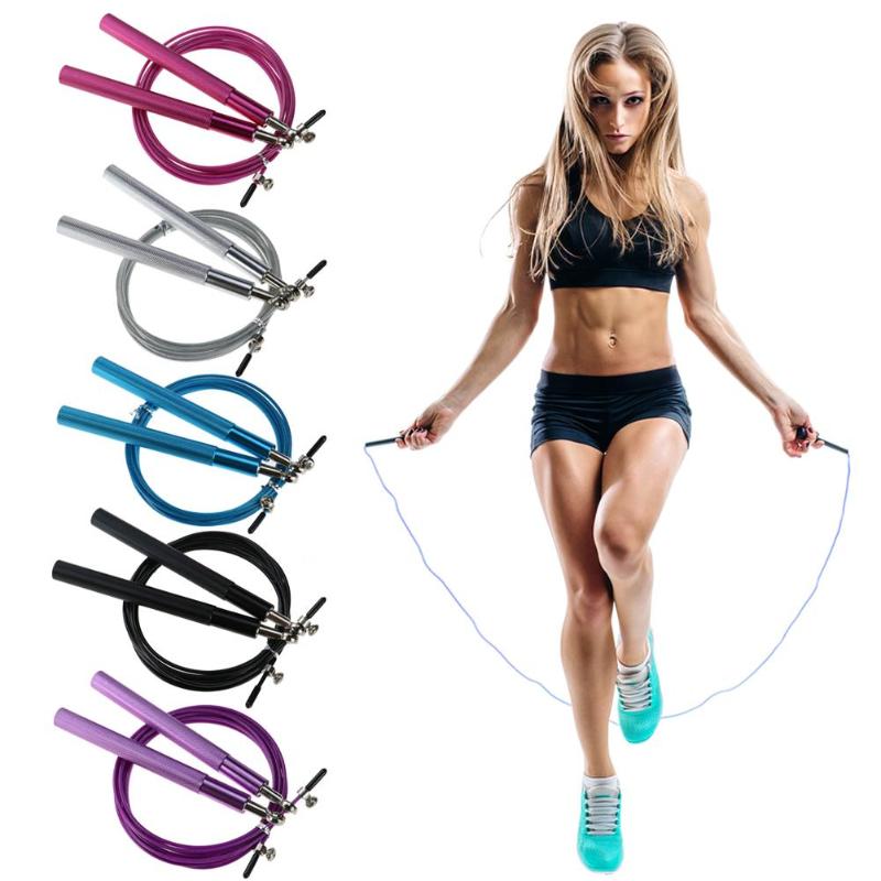 Aluminum Handle Steel Wire Jump Rope Ball Bearing Skipping Rope Steel Wire Outdoor Fitness Body Building Equipments Jump Rope