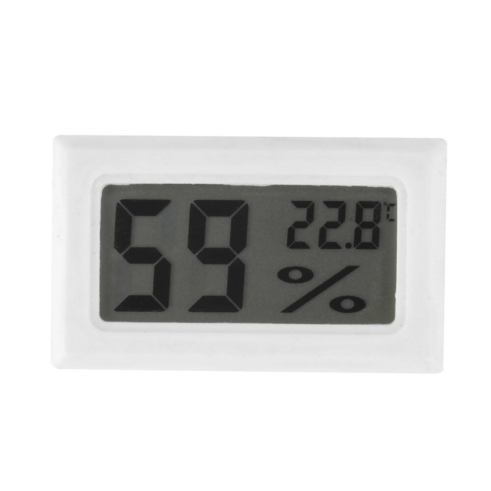 Lcd digitalt termometer hygrometer sonde køleskab fryser termometer termograf til køleskab temperatur kontrol  -50 ~ 110 c: Hvidt hygrometer