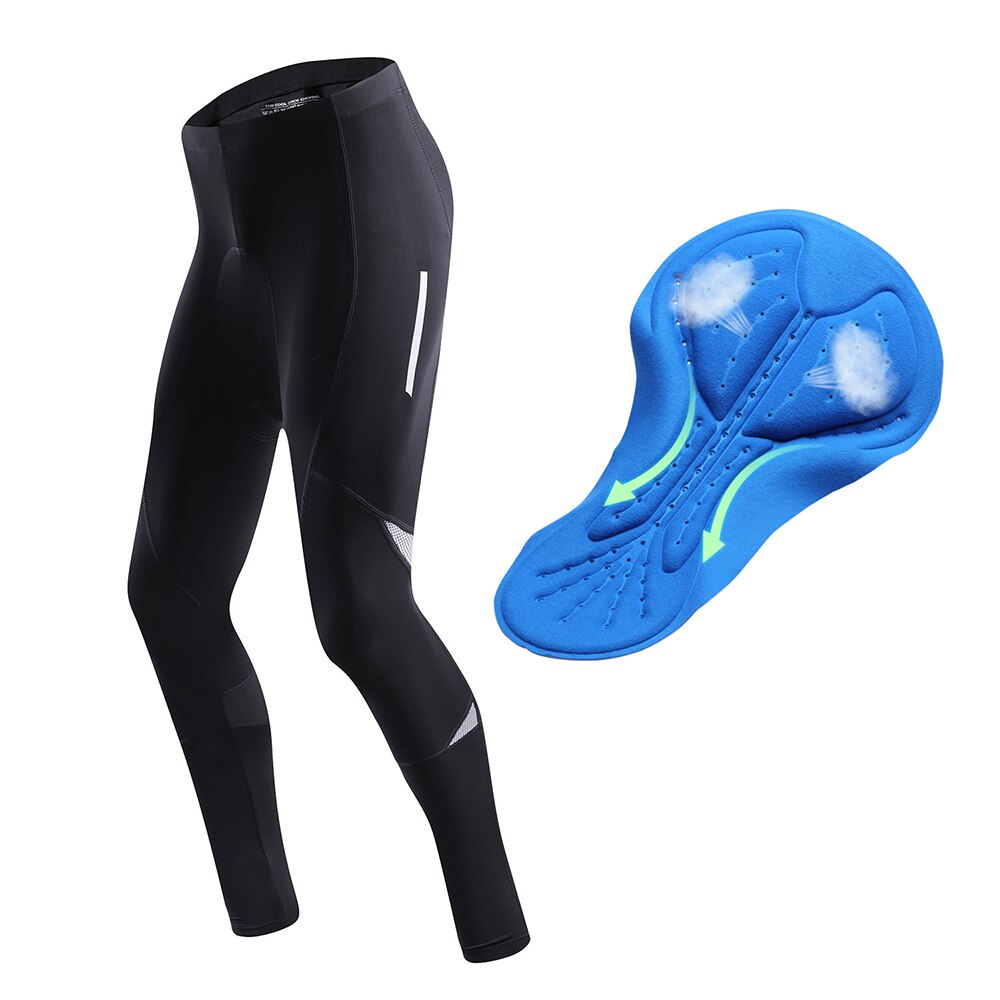 Lixada Men's Reflective Bicycle Pants Spring Summer Autumn Gel Padded Long Road MTB Bicycle Pants Men Riding Trousers