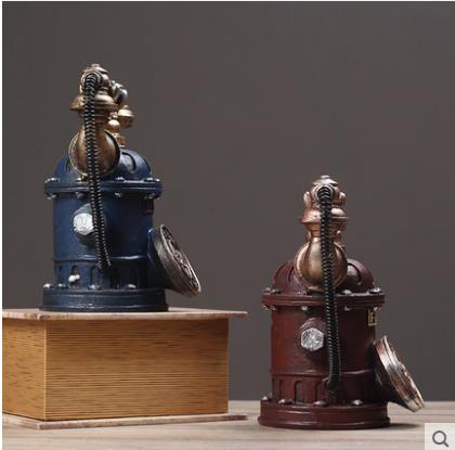 Retro telefon model håndværk, mindepynt, bordplade ornamenter, smuk