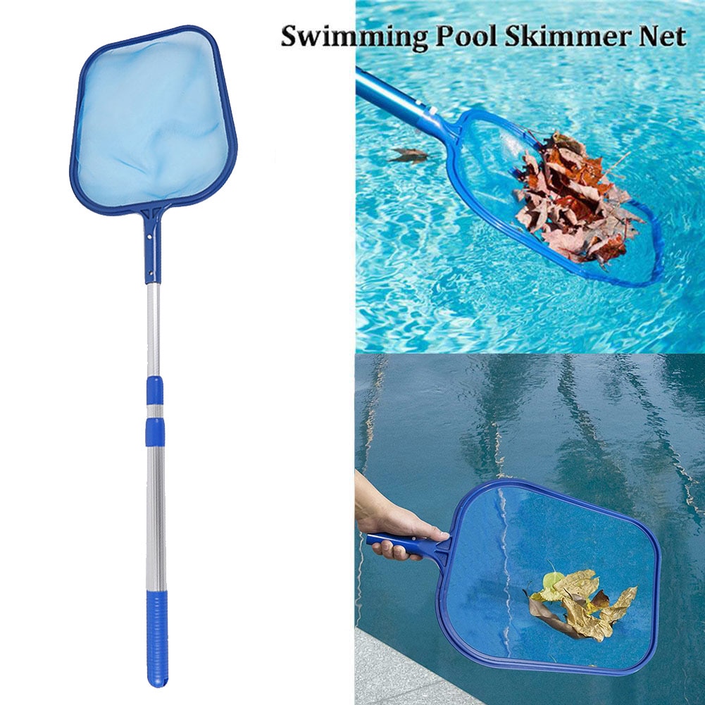 1PC Swimming Pool Skimmer Net with Telescopic Pole Ponds Cleaning Debris Tool Household Leaf Catcher Mesh Bags Pool Cleaner Tool