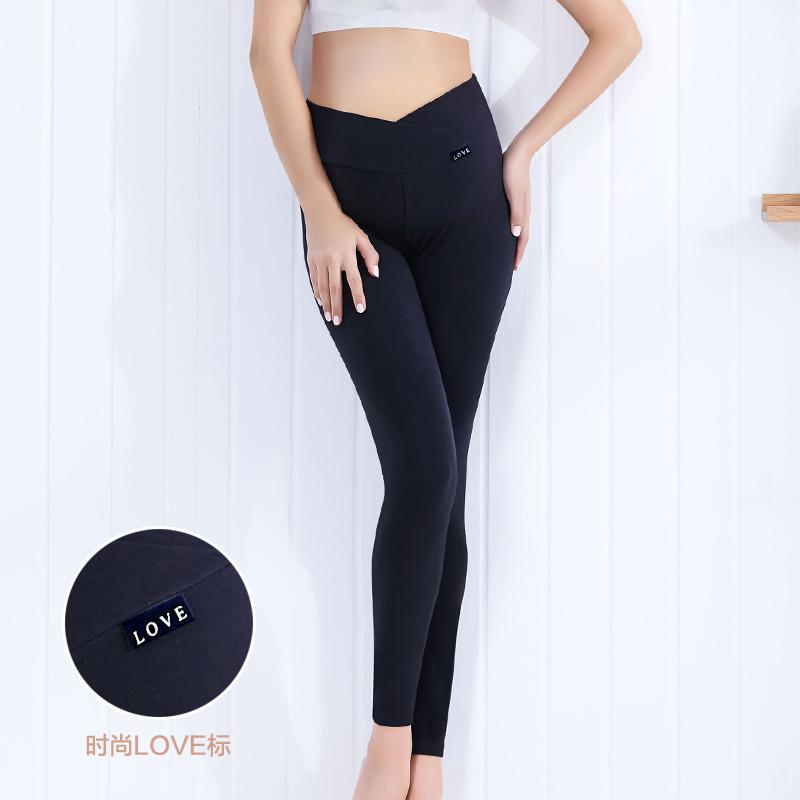 Leggings gravide kvinder 3-9 måneder gravidbukser forår høj forlænge elastisk stof. komfortabel. størrelse ml xl xxl xxxl: Lavtstående sort / 3xl