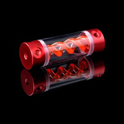 Syscooling art 31 vandkøling kølevæske genopretter gennemsigtig t spiralreservoir med rgb lys: Rød