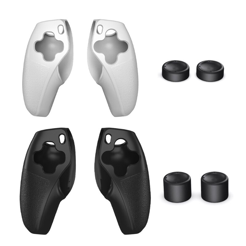 Housse de Protection en Silicone pour poignée sans fil Ps5, couvercle fendu avec capuchon de bouton p5