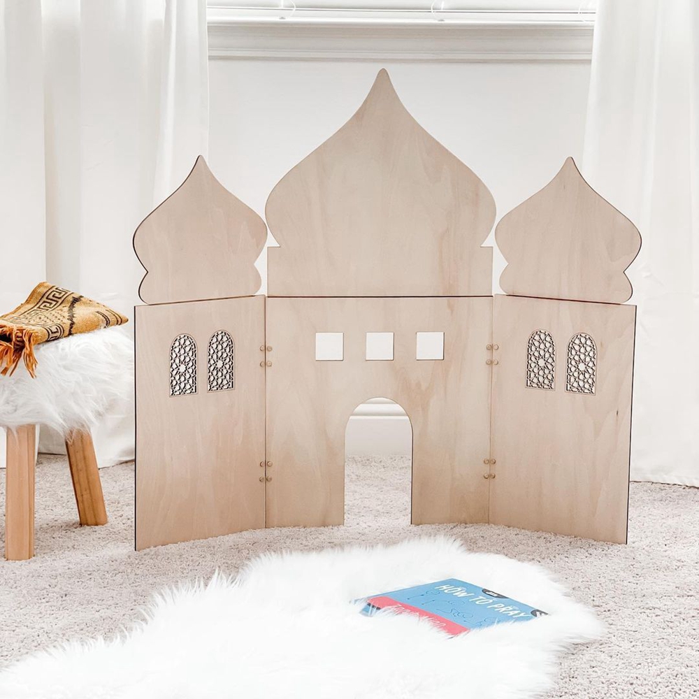 Eid Mubarak Wit Dienblad Maan Ster Houten Dienblad voor Ramadan Kareem Voedselhouder Benodigdheden Al Adha Islamitische Moslim Feestdecoraties