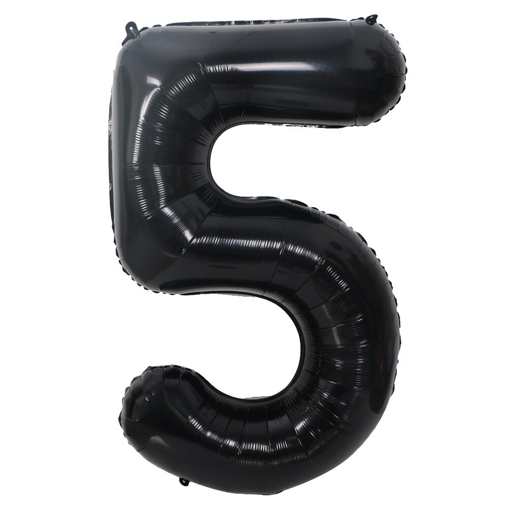 40inch Wedding Decoration Black Digital Balloon 18th Birthday Party Giant Number Balloon Baby Shower Balloon: 5