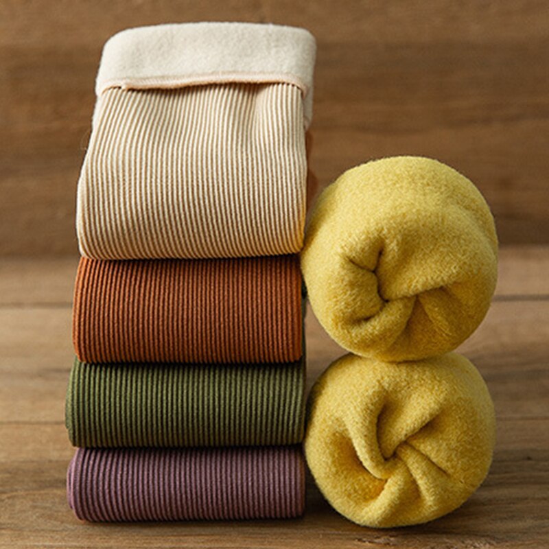 Calcetines térmicos gruesos de felpa para hombre y mujer, medias de terciopelo de Color sólido, para la nieve, para Otoño e Invierno