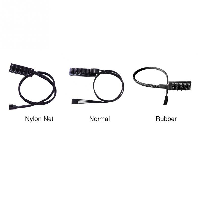 40cm Host Case Connector Adapter Fan Hub Splitter Cable For PC Computer 1 To 5 Cooling Fan Connector Controler