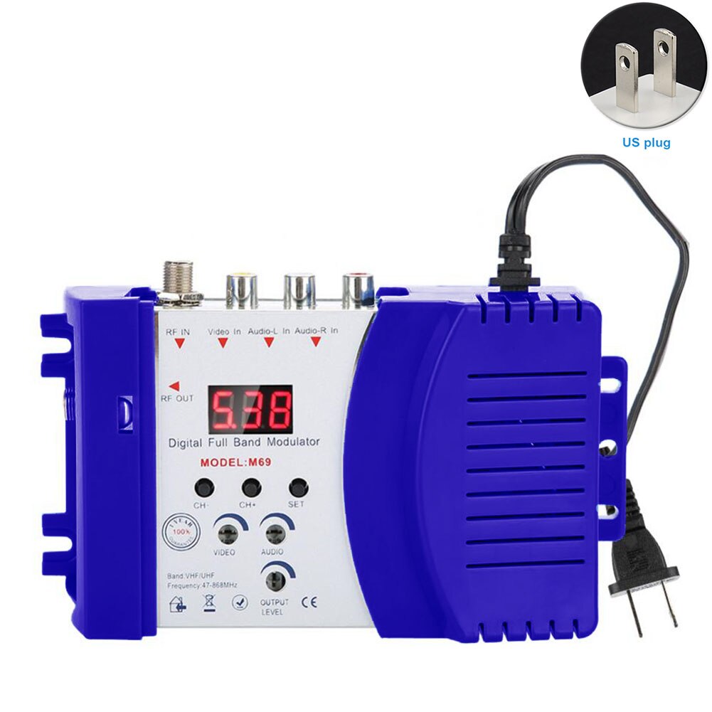 Coax TV AV To RF Adapter Digital Home Accessories Modulator Converter: US Plug