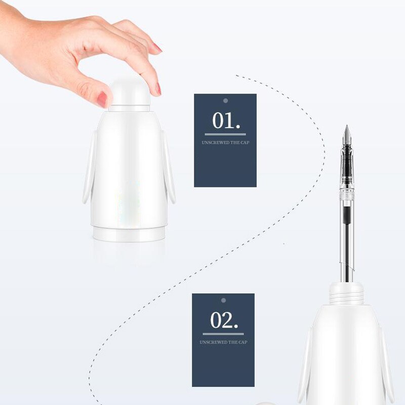 Automatic Ink Fountain Pen Fountain Pens for Writing Automatic Ink Pen Transparent Pen Student Pen Beginners Available S