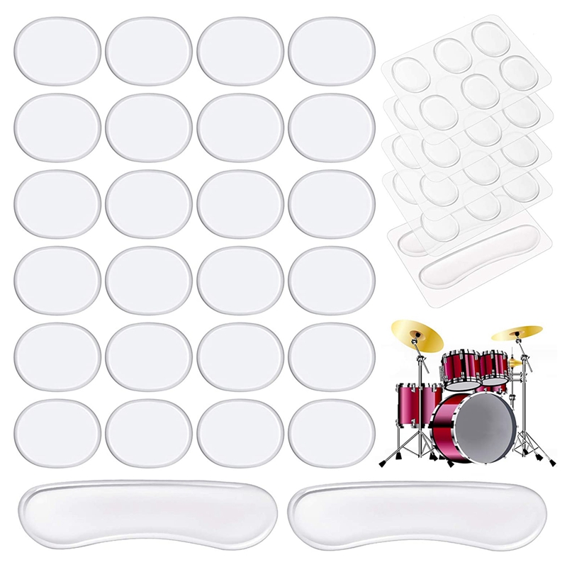 -28Pcs Drum Dempers Gel Pads Siliconen Drum Geluiddempers 3 Kleuren Drum Demping Pads Drum Mute Pads Voor Drums Tone Contro