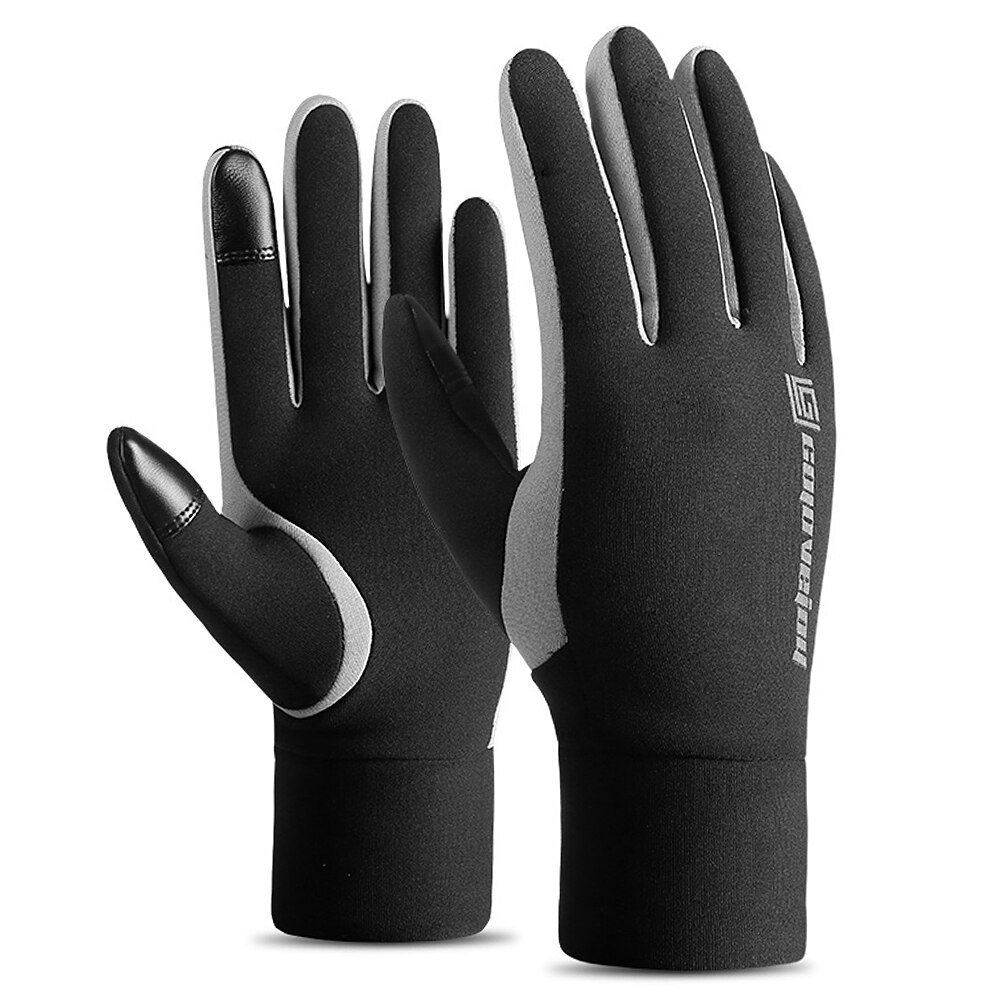 Koudebestendige unisex winterwarme handschoenen met dunne polarfleece voering sporthandschoenen heren dames touchscreen handschoenen winddicht: Xl