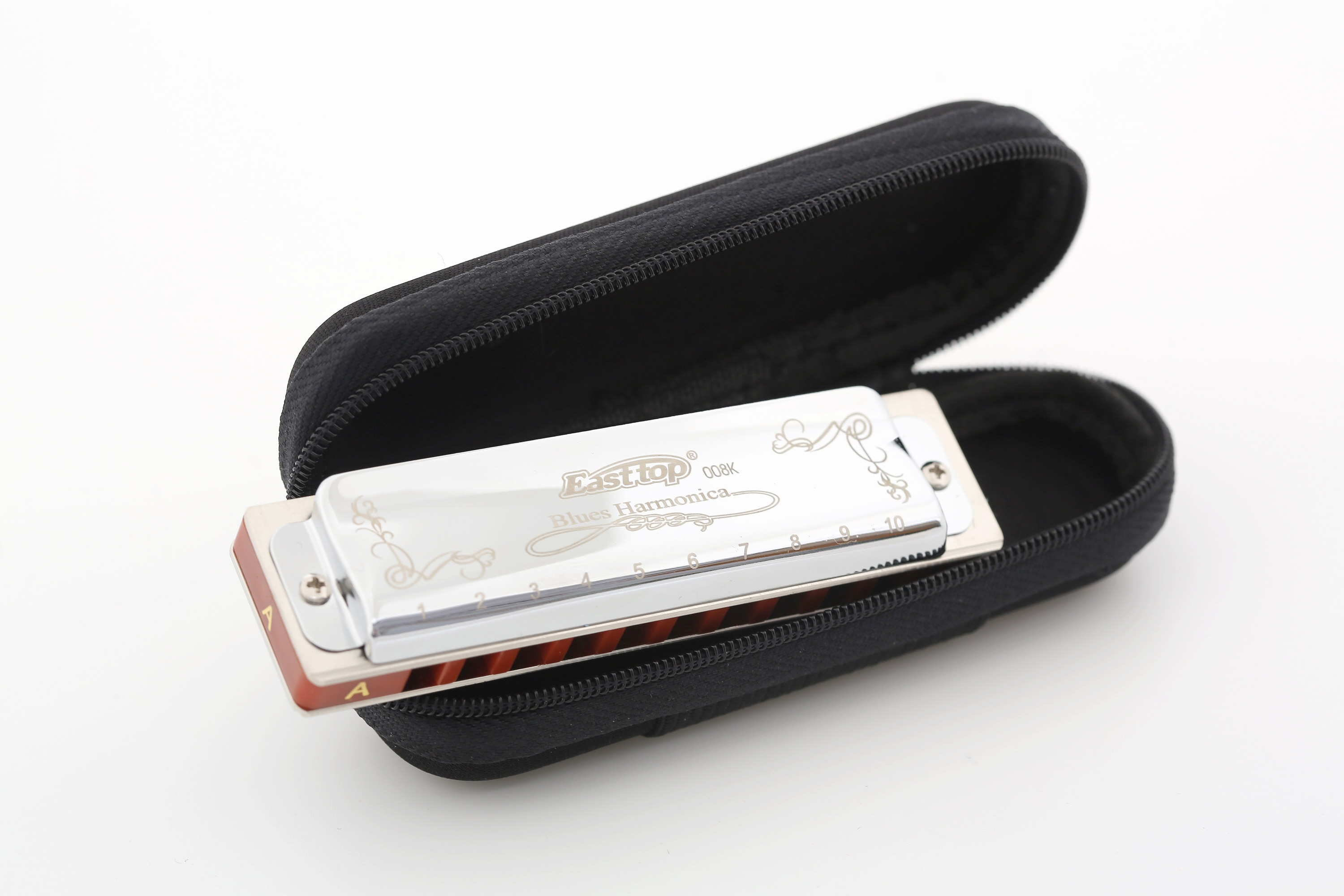 East top 10 hole harmonica blues harp diatonic harmonica for beginnger,player key of A