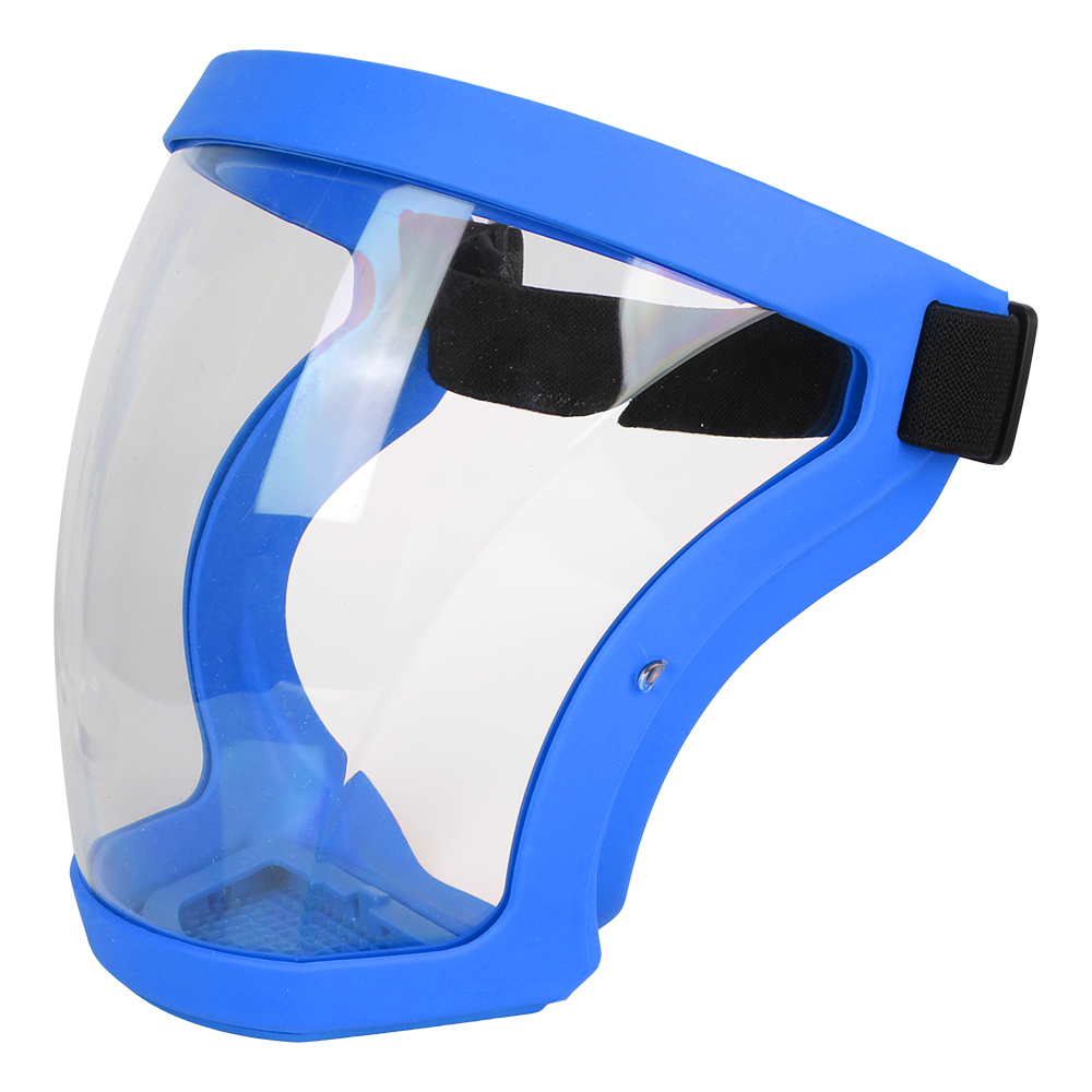 Mascarilla de protección facial completa con filtros, máscara a prueba de salpicaduras de aceite, herramienta de cocina para ciclismo y motocicleta: Azul