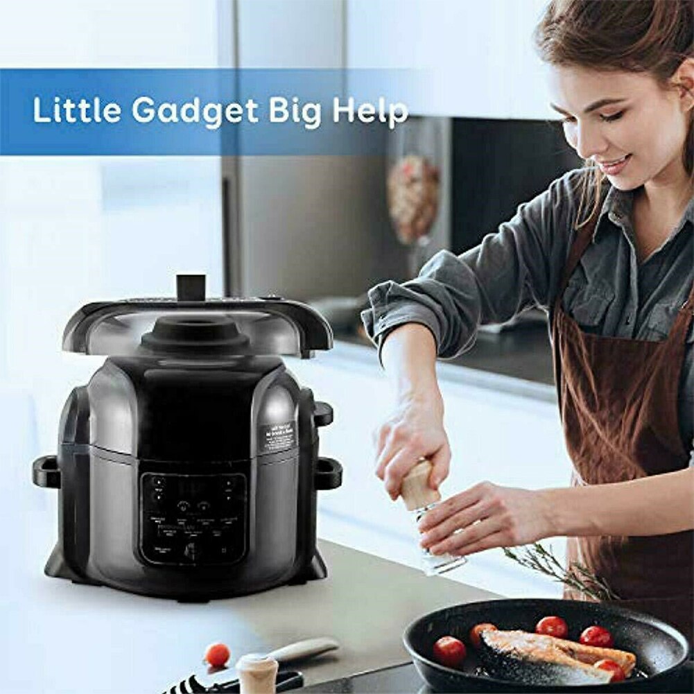 Anti Scratch Air Fryer Dishwasher Safe Silicone Lid Stand Hanging Hole Cover Bracket Easy Use Home Space Saving Foodi