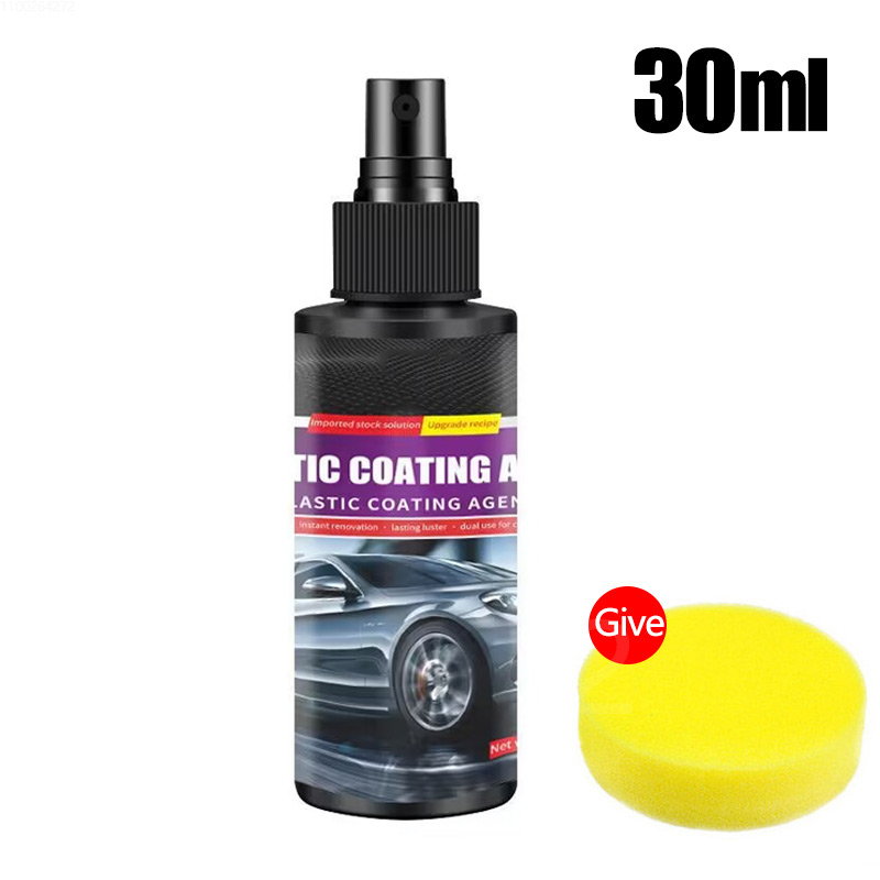 Restaurador de plástico para coche, productos de limpieza de cuero de plástico, restauración de pulido automático, renovador de revestimiento de reparación, espalda a negro brillante: RED