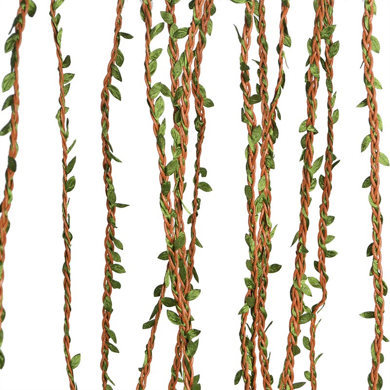 10 m Silk Garland Green Leaf Ijzerdraad Kunstbloem Wijnstok Klimop Rotan voor DIY Wedding Huis Tuin Decor Fotografie props