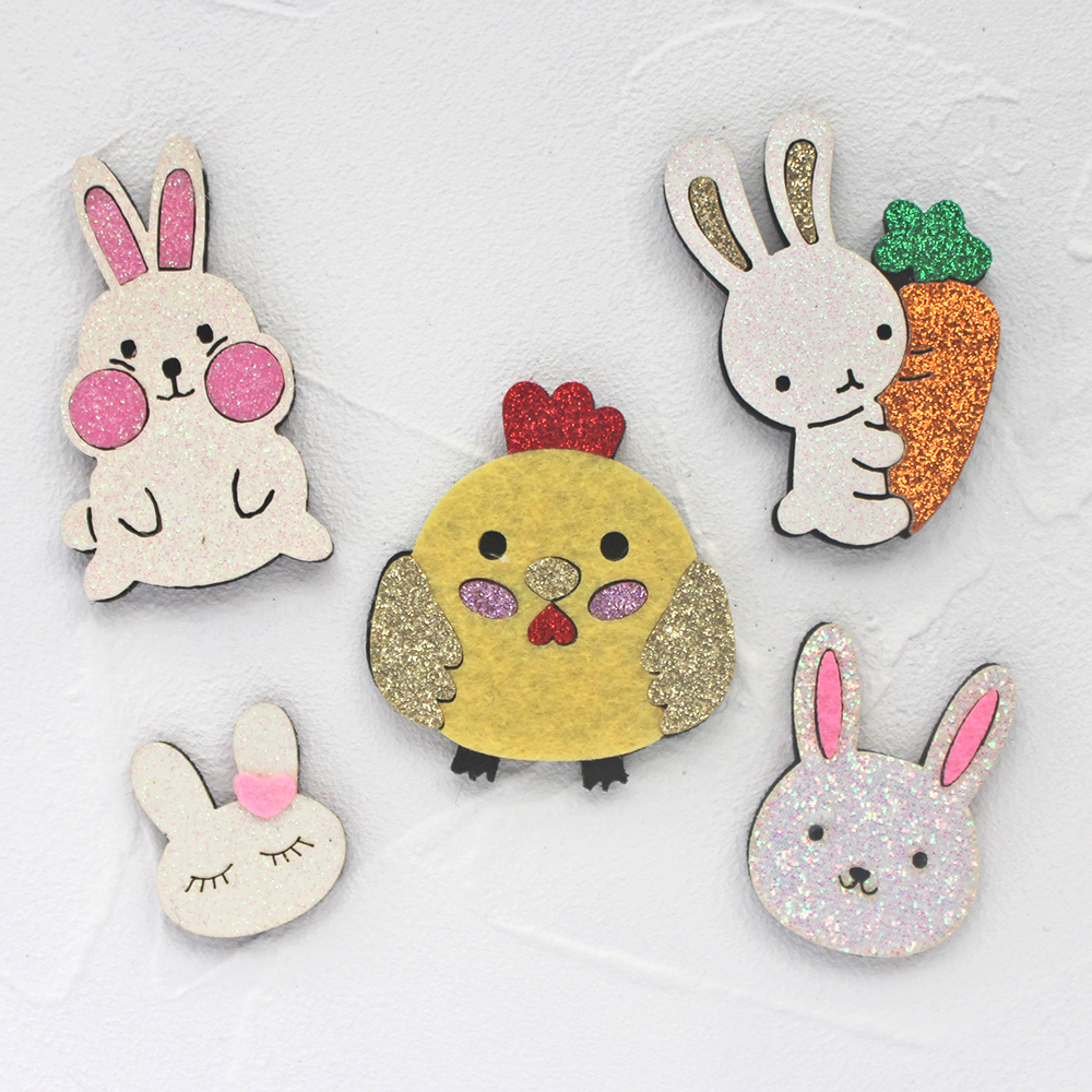 10 szt. Brokatowy króliczek filc dla DIY niemowlę dziewczynka Królik utrzymać marchewka akcesoria Kawaii wielkanocne sierść zwierzęca nakrycia głowy dzieci
