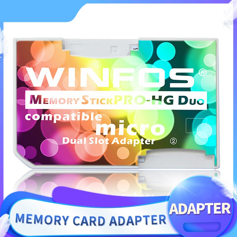 Microsd til memory stick ms pro duo cards adopter til psp kort adapter farve hvid