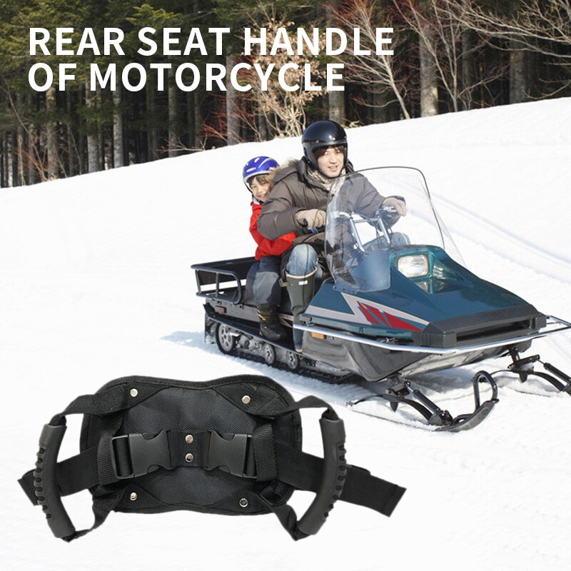 1PCS Motorcycle Passenger Kids Children Safety Belt Rear Seat Grab Grip Handle Belly Strap Black Armrest Protective Accessories