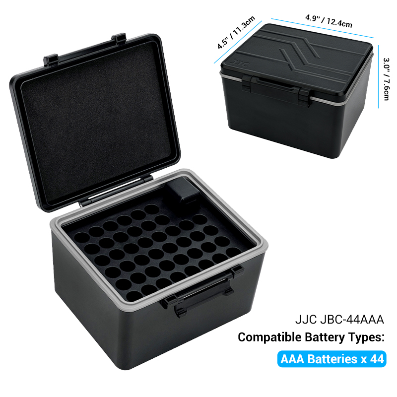 JJC AA AAA Batterij Organizer Opbergdoos Batterij Case voor 18650/AA/AAA Batterijen Waterdicht Schokbestendig 18650 Case Opbergdoos: green