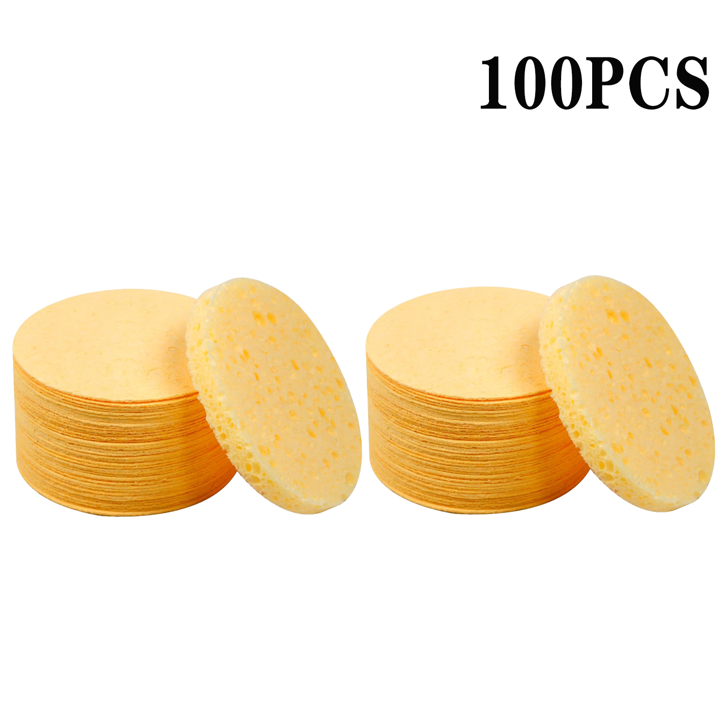 50-1000 Uds. Esponja de pulpa de madera Natural para lavado de cara, esponja de espuma para lavado de cara, esponja cosmética para limpieza facial: Negro