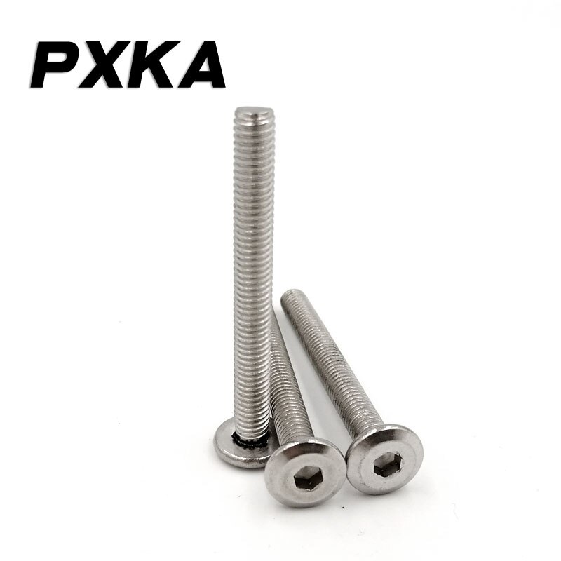 M6 stainless steel flat head hexagon socket screw round head flat head chamfered hexagon socket furniture bolt