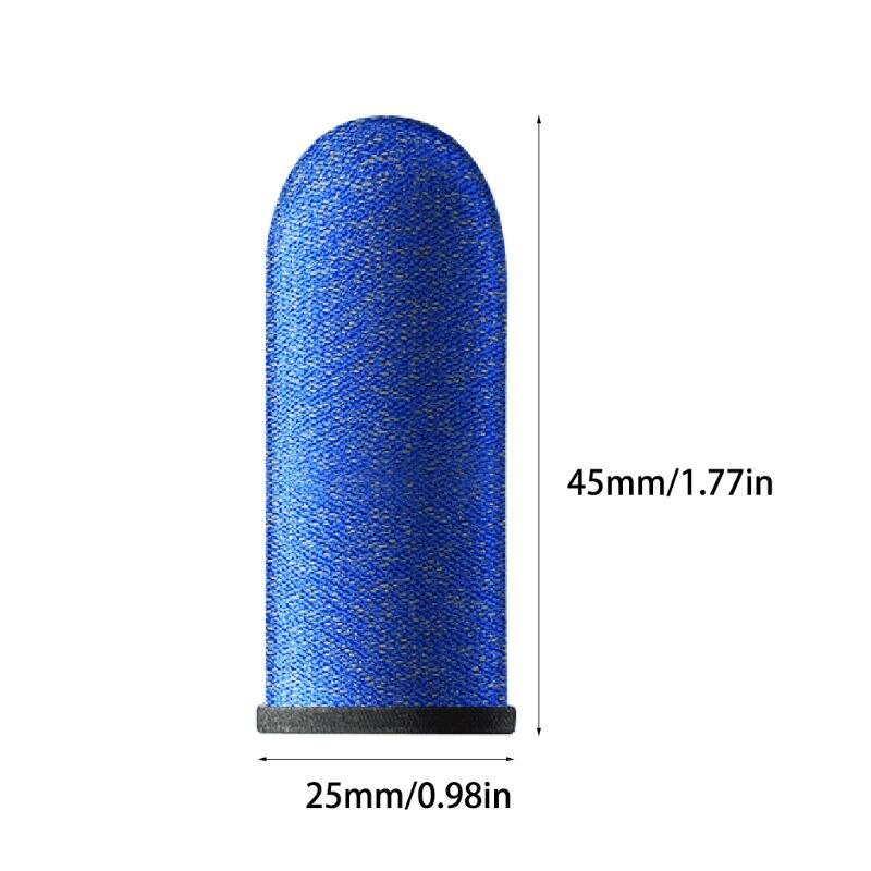 50 Pair Sweat-Proof Knitted Fabric Finger Cover Game Touch Screen Thumb Game Pad Finger Sleeves for Gaming Accessories Kit