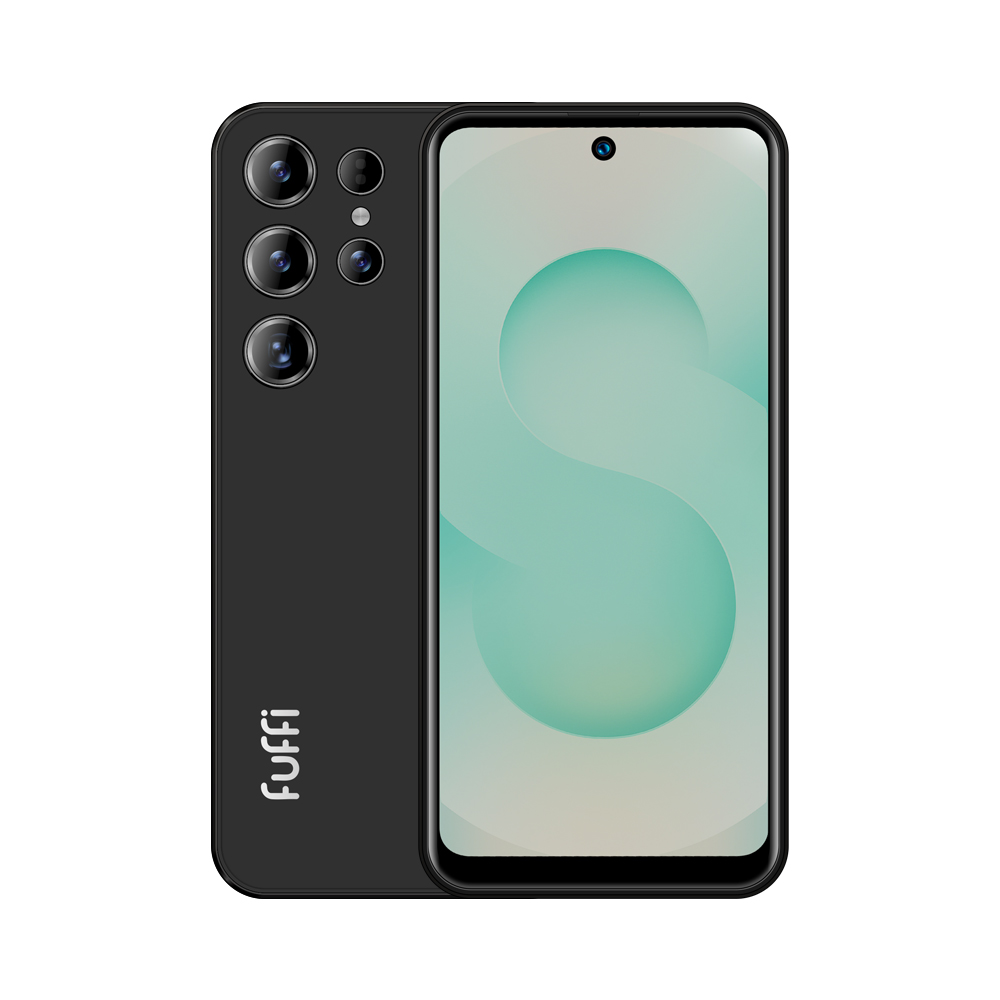 FUFFI 6,56-Zoll-Smartphone, 4G-Netzwerk-Dual-SIM-Telefon, Android 10.0-Telefon mit 32 GB ROM, Quad-Core-Prozessor, 2 + 2 MP Pixel-Telefon: Black