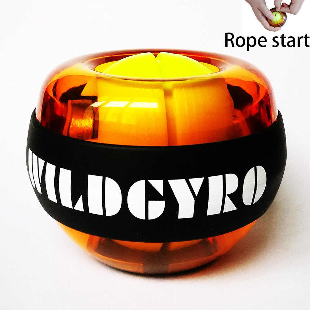 Giroscopio de bola de muñeca para gimnasio, ejercitador de agarre de mano, giroscopio de fuerza para Fitness, relajación muscular, 30 libras: Naranja