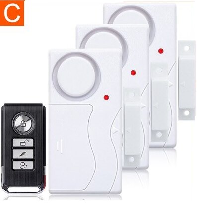 Darho Remote Control Open Closed ABS Door Sensor Wireless Home for Alarm System Alerts Window Magnetic Security Detector: C