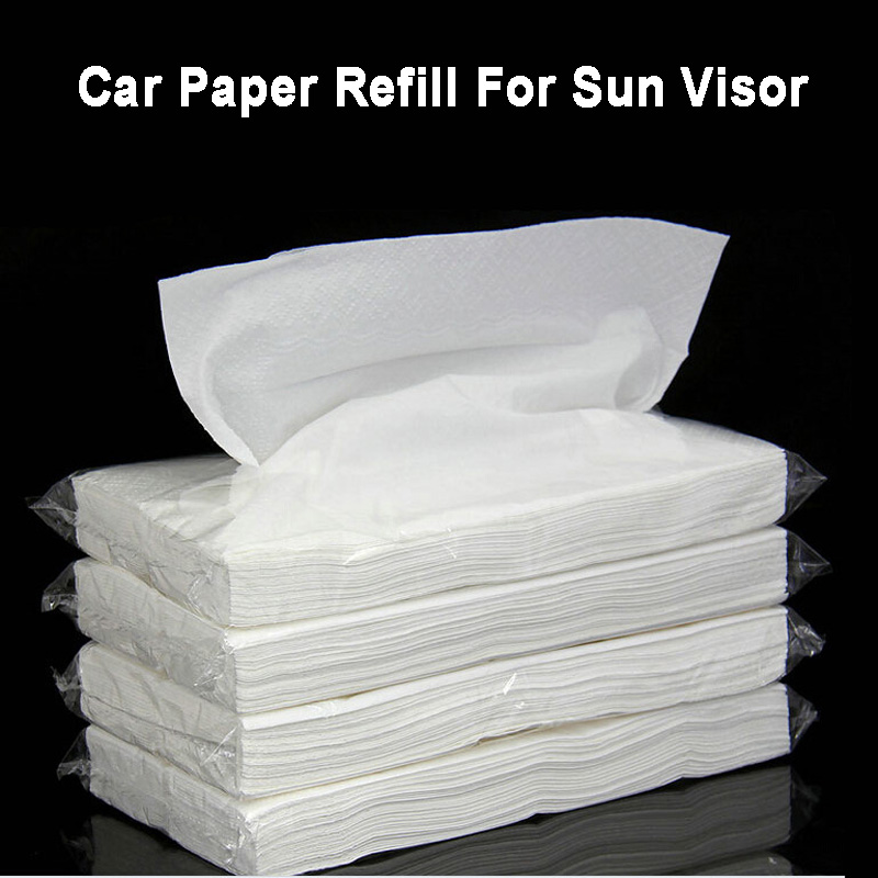 Auto Uitrekbare Papier Tissue Voertuig Opknoping Zonneklep Papier Kunstmatige Servet Refill Auto Tissue Box Interieur Accessoires